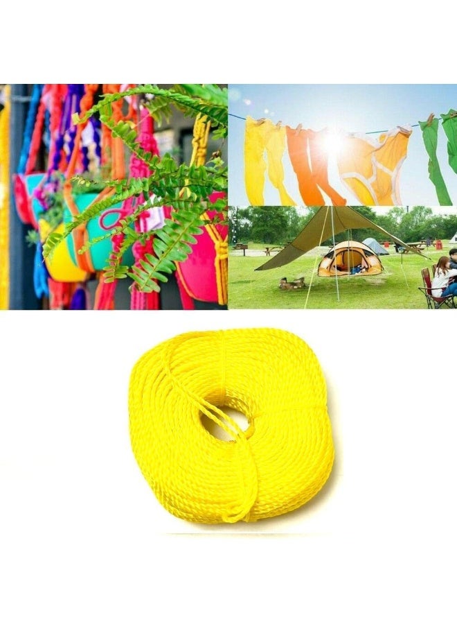 Biella Polyester Nylon Rope - 30 Yards Durable, Strong, and Versatile Braided Twisted Twine Cord – Ideal for Camping, Boating, Construction, Gardening, DIY, and More - Colour May Vary (4MM) - Image 4