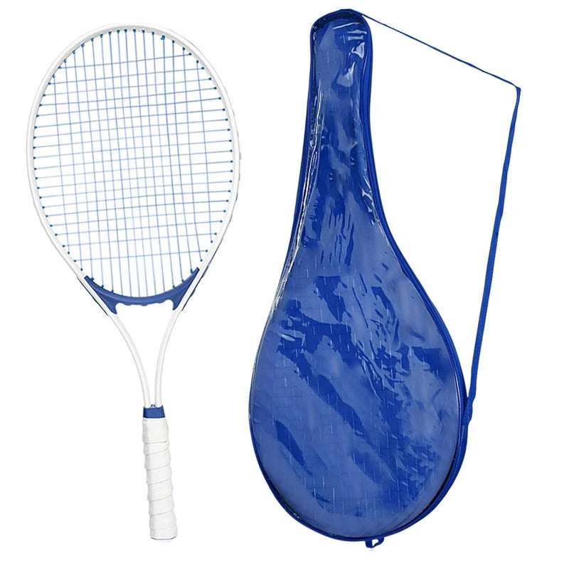 DOLPHY مضارب تنس ترفيهية للبالغين | مضارب تنس خفيفة الوزن للطلاب، التدريب والمبتدئين مع مقابض إضافية وحقيبة حمل | ألعاب خارجية (25 بوصة) - أزرق - Image 4