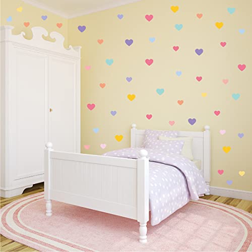 CELAENO Colorful Heart Wall Decal Stickers for Girls Bedroom Removable Heart Wall Stickers for Kids Baby Nursery Room Decorations - Image 3