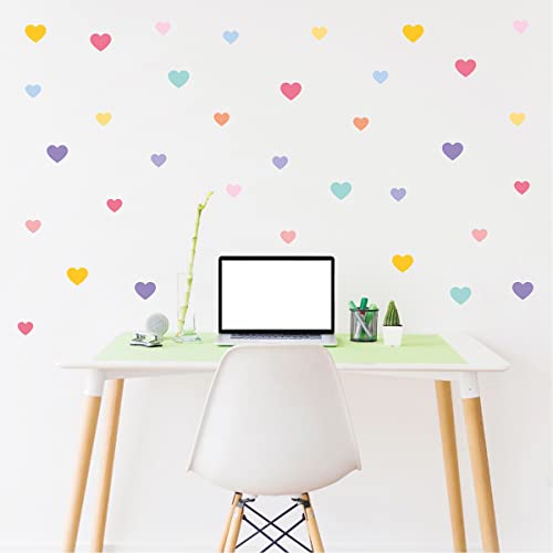 CELAENO Colorful Heart Wall Decal Stickers for Girls Bedroom Removable Heart Wall Stickers for Kids Baby Nursery Room Decorations - Image 2
