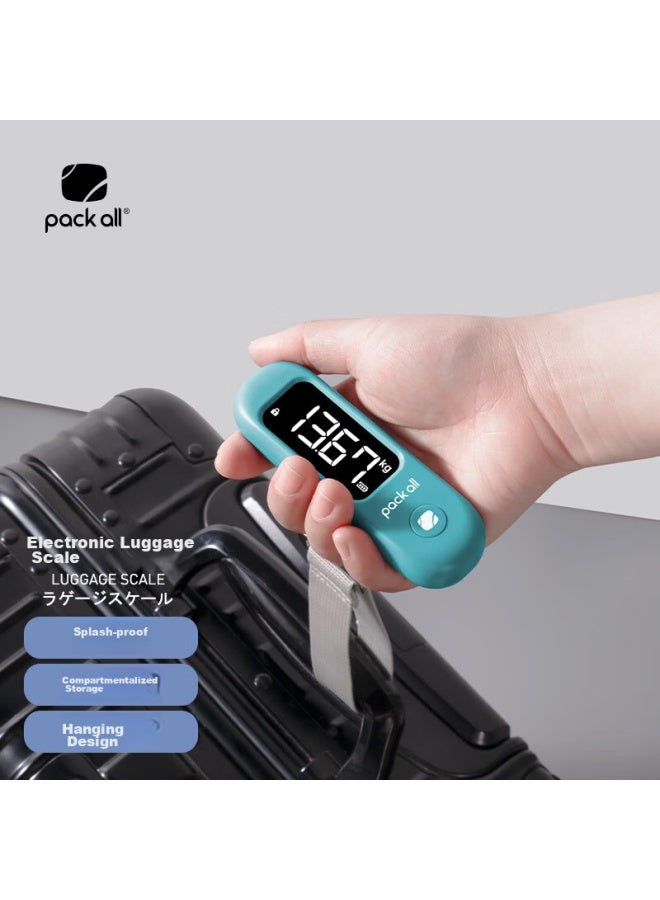 Pack All Electronic Luggage Scale, Compact And Portable, 50kg Capacity, High-definition Large Screen, Lake Blue Color - Image 1