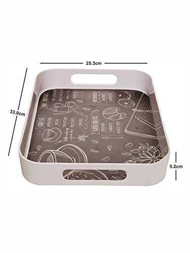 Goodhomes Melamine Rectangle Serving Tray MT325, Rectangular - Image 3