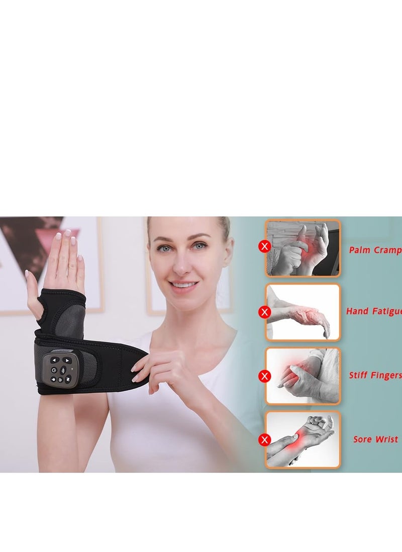 SYOSI Carpal Tunnel Wrist Brace with Electric Massage, Hand Massager with Vibration, Compression, and Heating Functions to Relieve Wrist Pain, Ideal for Tendonitis Relief  - Image 3