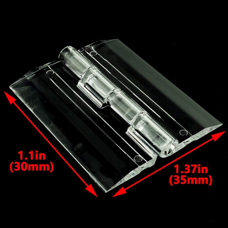Lind Kitchen 10pcs Clear Acrylic Hinge Transparent Folding Light Duty Hinges 30x35mm - Image 5