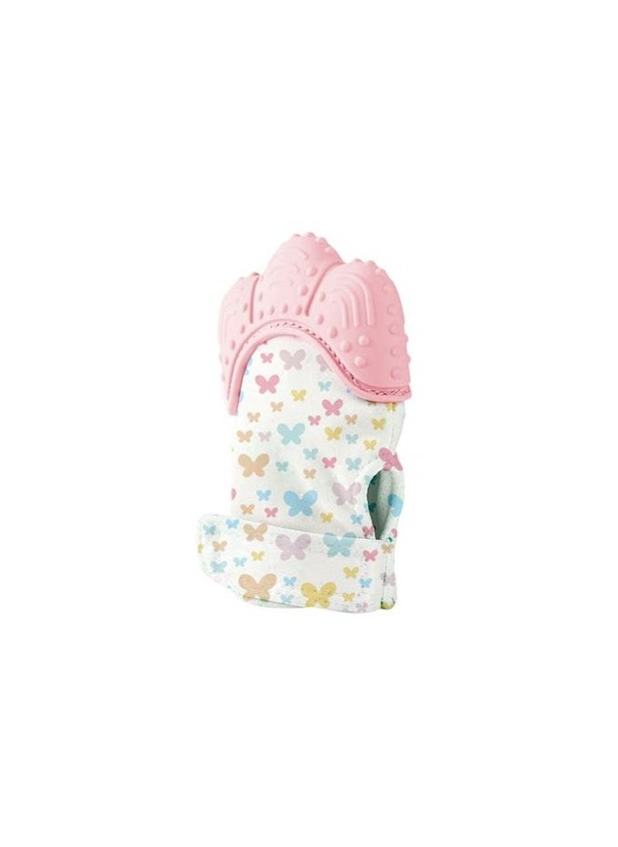 بيبي جيم BabyJem Baby Tooth Scarifying Gloves Butterfly Pink – 3 Months+  - Image 1