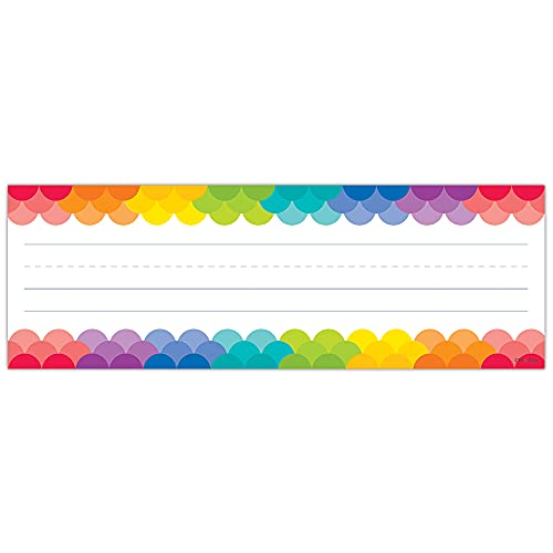 Creative Teaching Press CTP Painted Palette Rainbow Scallops Name Plates, Set of 36, 9.5” x 3.25” Each (Creative Teaching Press 4401) - Image 3