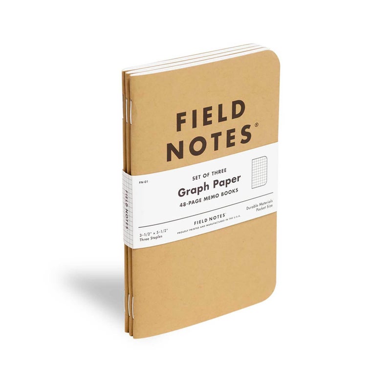 Field Notes: Original Kraft 3-Pack - Graph Paper Memo Books - Grid Paper 48 Page Pocket Notebooks - 3.5" x 5.5" - Image 4