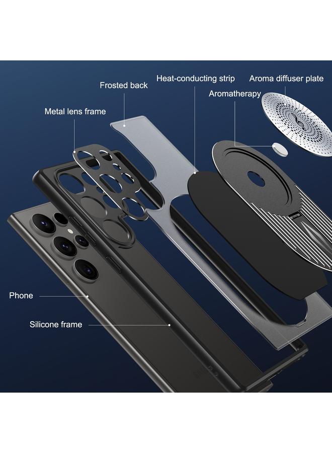 اس-توب جراب لهاتف Samsung Galaxy S23 Ultra 5G مع حامل MagSafe للعلاج بالروائح وتبديد الحرارة - Image 5