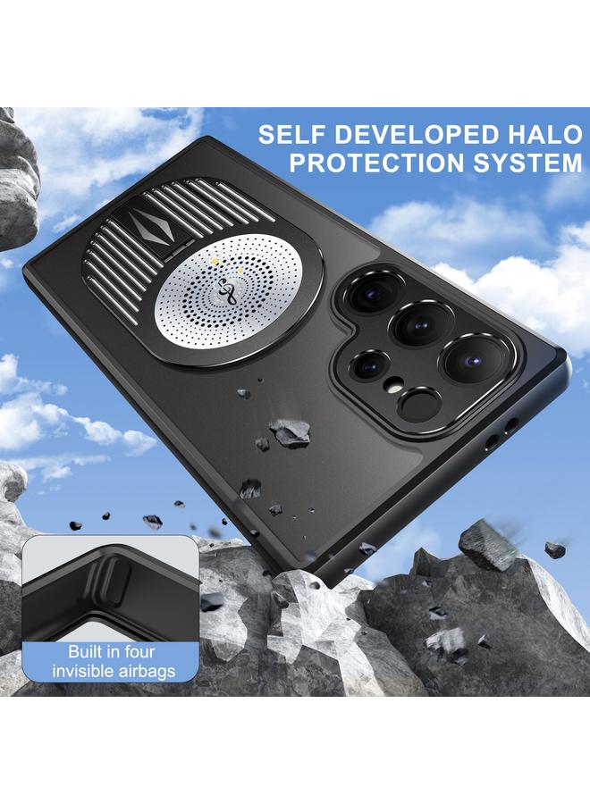 اس-توب جراب لهاتف Samsung Galaxy S23 Ultra 5G مع حامل MagSafe للعلاج بالروائح وتبديد الحرارة - Image 3