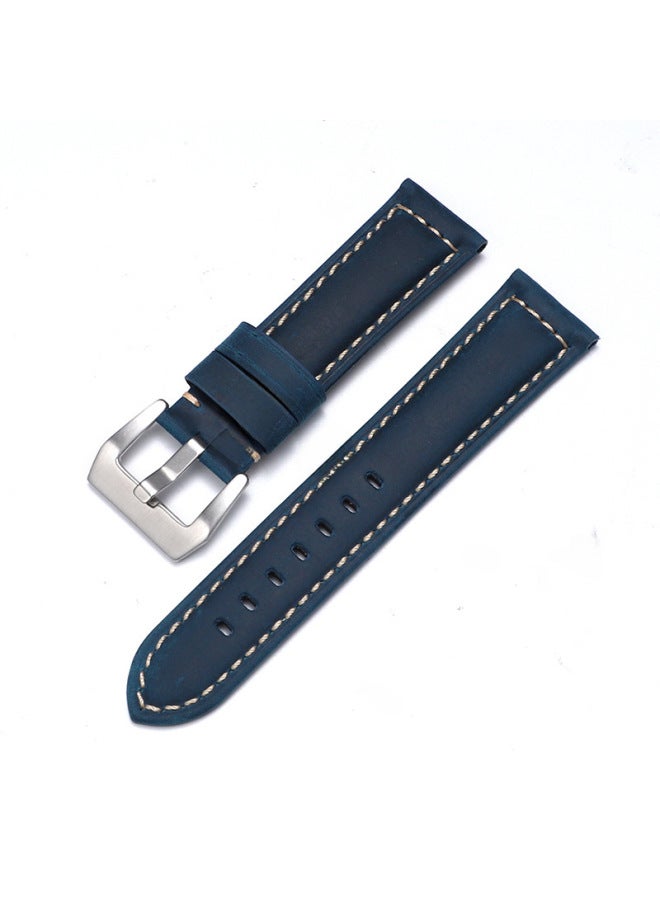 For Iwatch Strap Genuine Leather Apple Watch Strap Applewatch8 Huawei Gt3 Samsung S1 Pena Sea - Image 1