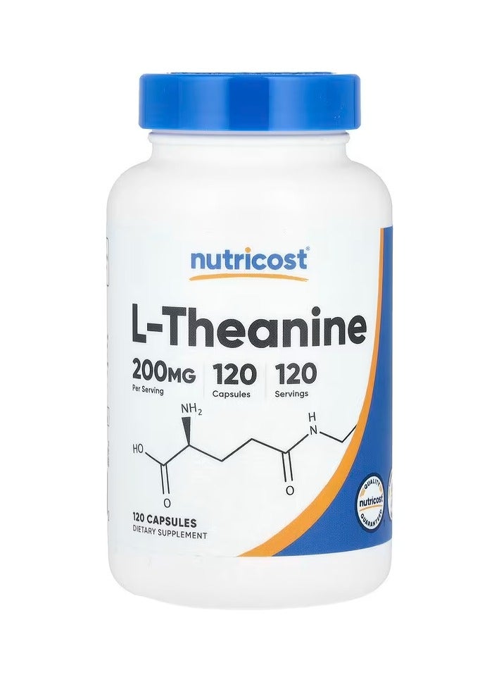 Nutricost L-Theanine, 200 mg, 120 Capsules - Image 1