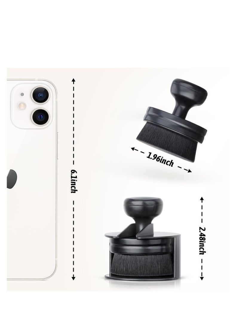 SYOSI Car Tire Shine Applicator, Vegan Tire Shine Brush with Stand for Auto Detailing Cleaning Service, ABS Plastic Handle, Vegan Fiber Make, Washable and Reusable, Reduces Product Waste, Black (2pc) - Image 3