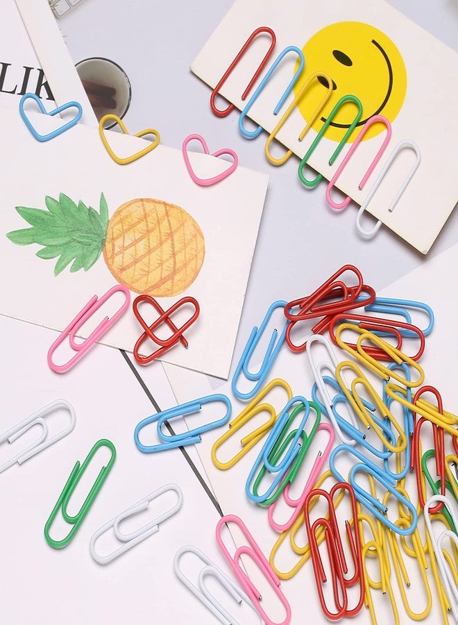 Elisel Paper Clips, 200pcs Medium Size (1.3 inch) Colored Paper Clip,Durable and Rustproof Coated Paper Clips, Great for Office, School and Personal Use (White) - Image 5