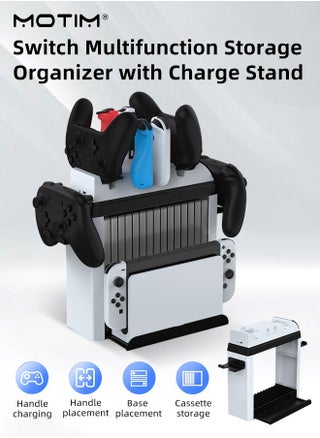Switch Organizer with Controller Charging Dock, Controller Charger Station for Nintendo Switch & OLED Joycon, Pro Controller, Accessories Storage Tower Stand for Games, Pro Controller, TV Dock - pzsku/Z04A14E2597AD83A785A7Z/45/_/1699607029/22a1b3f6-bd32-49cc-b3b2-1ccf289f3785