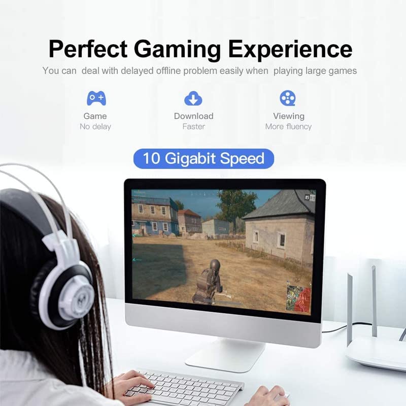 TECH-X Cat7 Ethernet Cable, Pure Copper Flat RJ45 LAN Cable Cable 10 Gigabit 600MHZ Patch Network Cable Internet Cable RJ45 Wire Cord to Computer for Gaming, Modem, Router, LAN ADSL 40M - Image 2