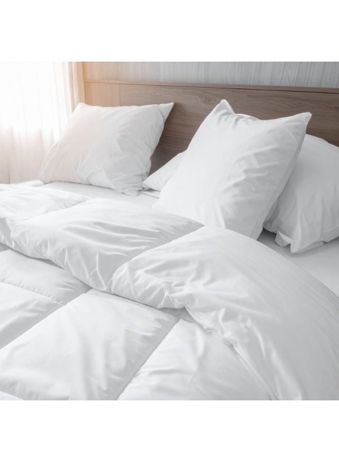 My Cotton Soft Solid Single Duvet – Microfiber White – 160 x 200 cm | Lightweight & Cozy Comforter - Image 1