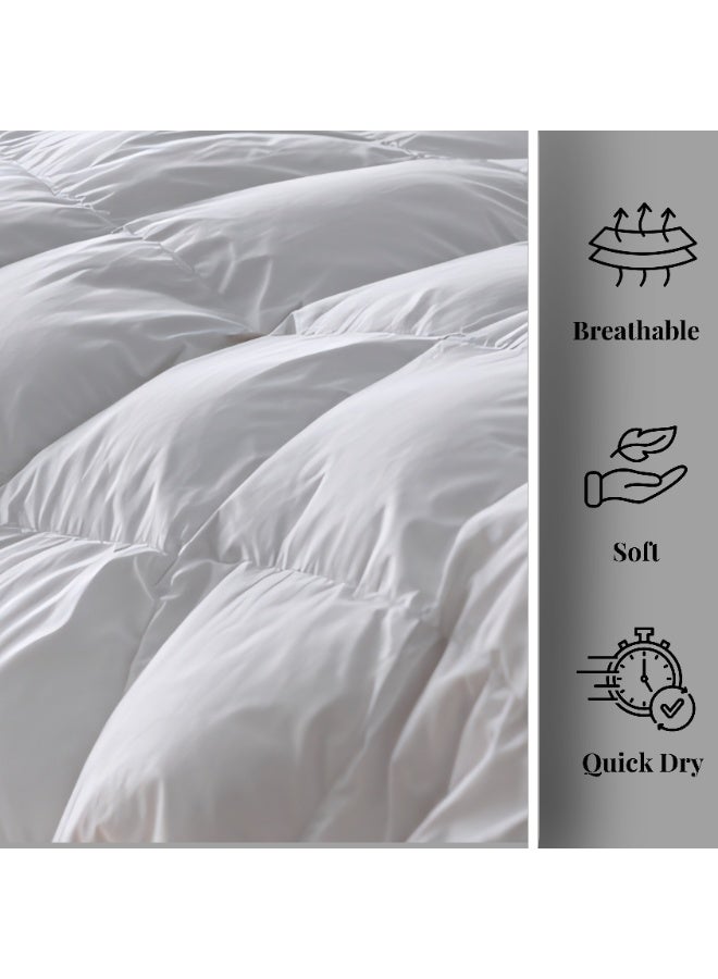 My Cotton Soft Solid Single Duvet – Microfiber White – 160 x 200 cm | Lightweight & Cozy Comforter - Image 3