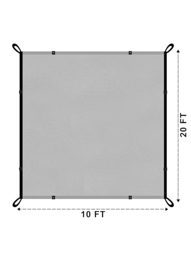 shalimar شبكة شاليمار متعددة الاستخدامات / شبكة زراعية / شبكة خضراء - تغطية ظل 75% - لون فضي - 10 × 20 قدم - مثبتة بالأشعة فوق البنفسجية، متينة، مقاومة للعوامل الجوية للاستخدام في الحدائق، البيوت الزجاجية، والاستخدام الخارجي - Image 5