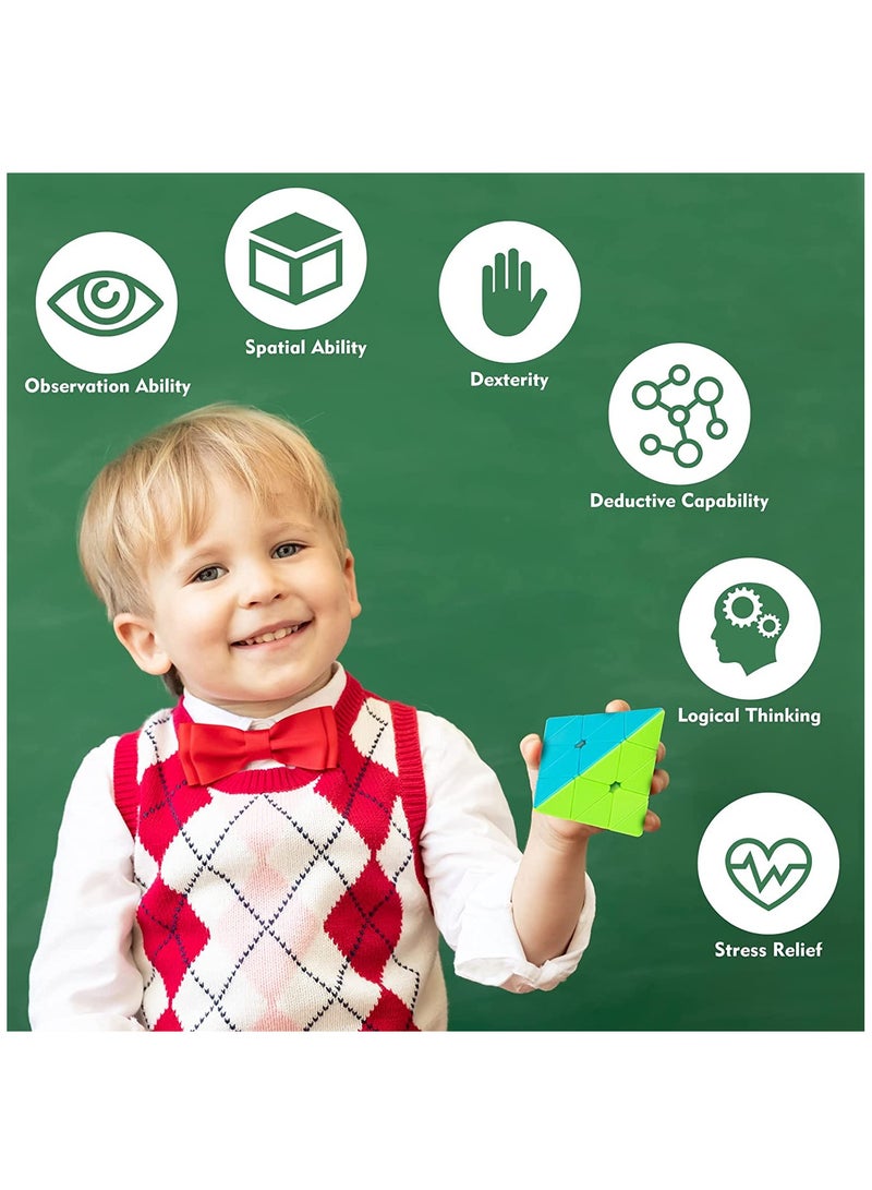 SYOSI Magic Cube Speed Cube Pyramid 3 3 3 Stickerless Frosted Triangle Puzzle Magic Cube - Image 5