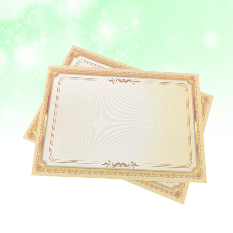 40 pcs A4 Horizontal and Vertical Gradient Border Certificate Paper - Image 1