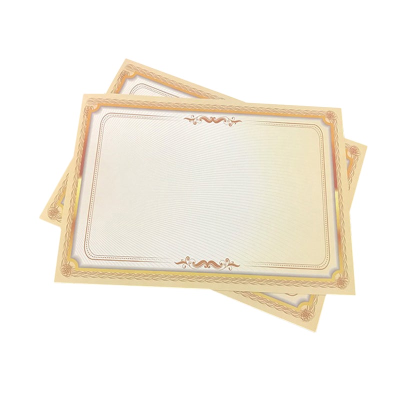 40 pcs A4 Horizontal and Vertical Gradient Border Certificate Paper - Image 2