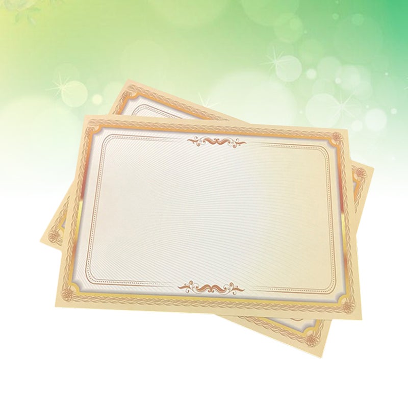 40 pcs A4 Horizontal and Vertical Gradient Border Certificate Paper - Image 4