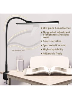 Hihonor Desk Lamp with Clamp,3 Color Modes,Flexible Gooseneck Clamp Light, EyeCaring 18W Touch +Remote Control Color Brightness,Timer for Office,Study,2180 LUX Energy Conservation,Table Lamp,Desk Light(BLACK)  - Image 3