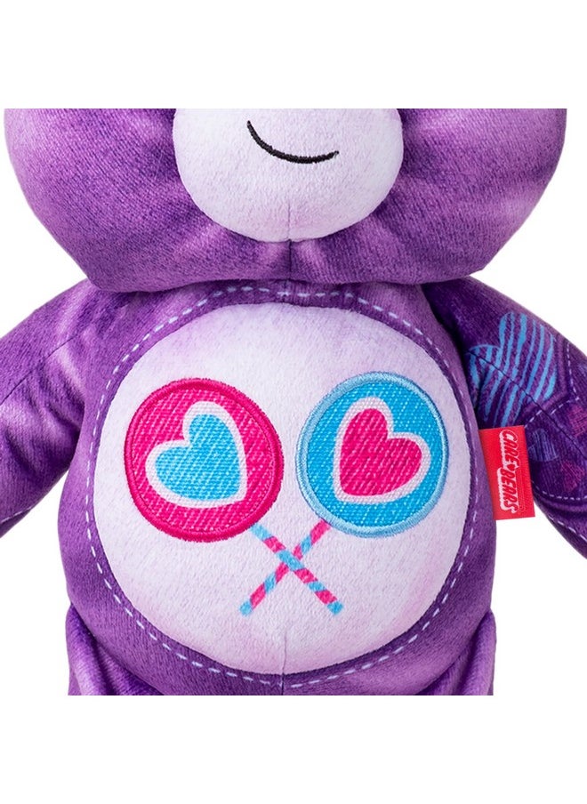 Care Bears - 14" Medium Plush Denim Bear - Share Bear - Purple Plushie For Ages 4+ - Stuffed Animal, Super Soft And Cuddly - Good For Girls And Boys, Collectors, Great Valentines Day Gift For Kids - Image 1