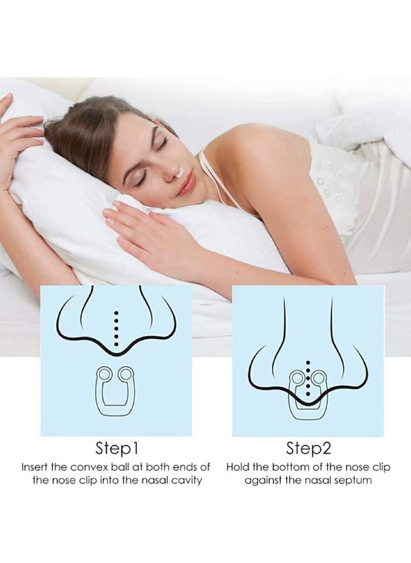 Anti Snoring Devices - Silicone Magnetic Anti Snore Stopper Nose Clip Help Breathe Right and Stop Snoring Devices That Work for Men & Women Snoring Solution-Comfortable Nasal to Relieve Snore (4 PCS)