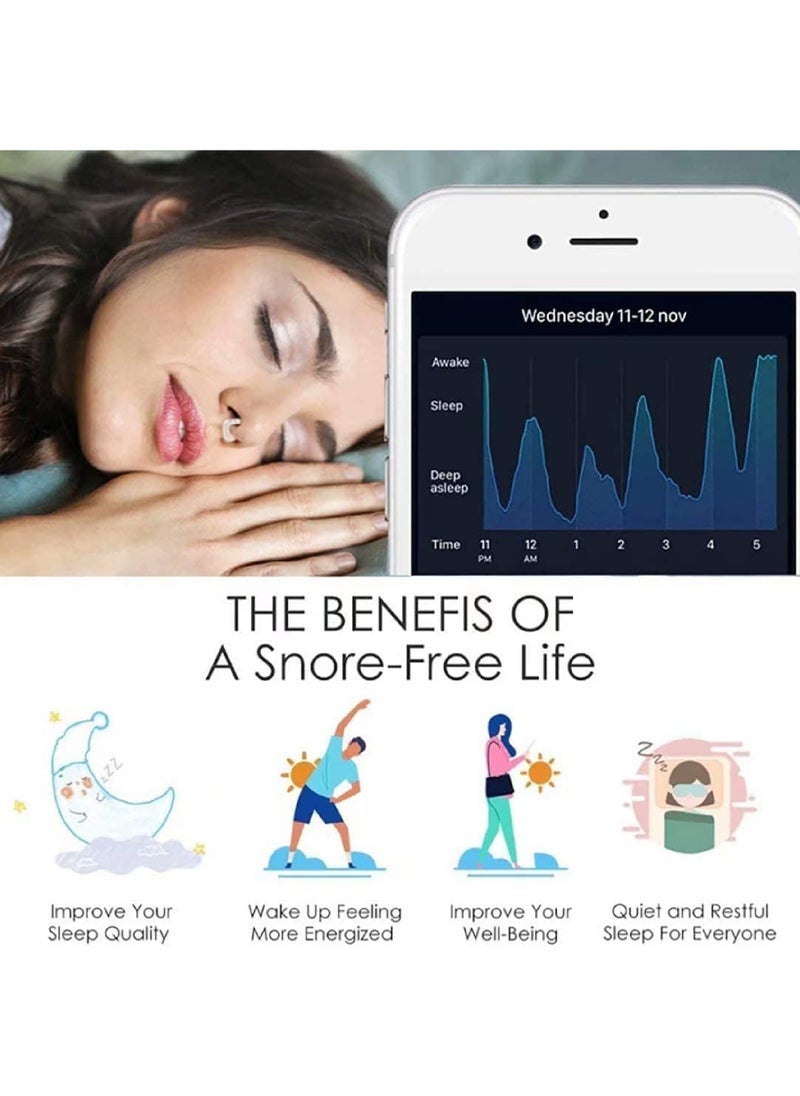 Anti Snoring Devices - Silicone Magnetic Anti Snore Stopper Nose Clip Help Breathe Right and Stop Snoring Devices That Work for Men & Women Snoring Solution-Comfortable Nasal to Relieve Snore (4 PCS)