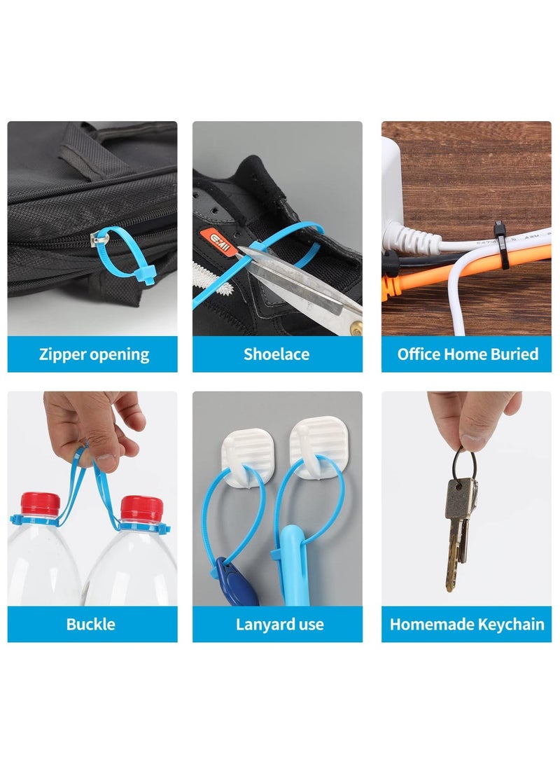 XINGO 100PCS Cable Zip Ties Heavy Duty width4.8mm, Premium Nylon Plastic Wire Ties with 50 Pounds Tensile Strength, Self-Locking Black Nylon Zip Ties for... - Image 2