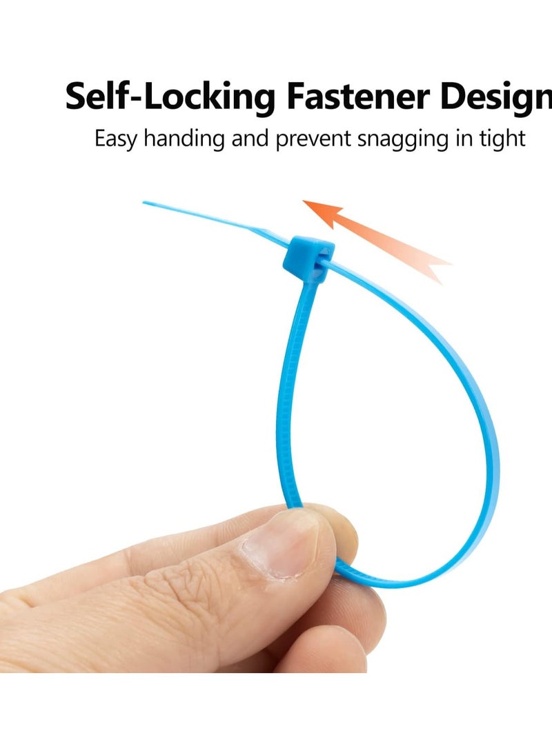 XINGO 100PCS Cable Zip Ties Heavy Duty width4.8mm, Premium Nylon Plastic Wire Ties with 50 Pounds Tensile Strength, Self-Locking Black Nylon Zip Ties for... - Image 3