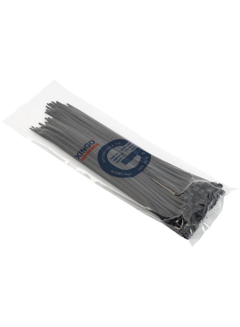XINGO 100PCS Cable Zip Ties Heavy Duty width4.8mm, Premium Nylon Plastic Wire Ties with 50 Pounds Tensile Strength, Self-Locking Black Nylon Zip Ties for... - Image 4
