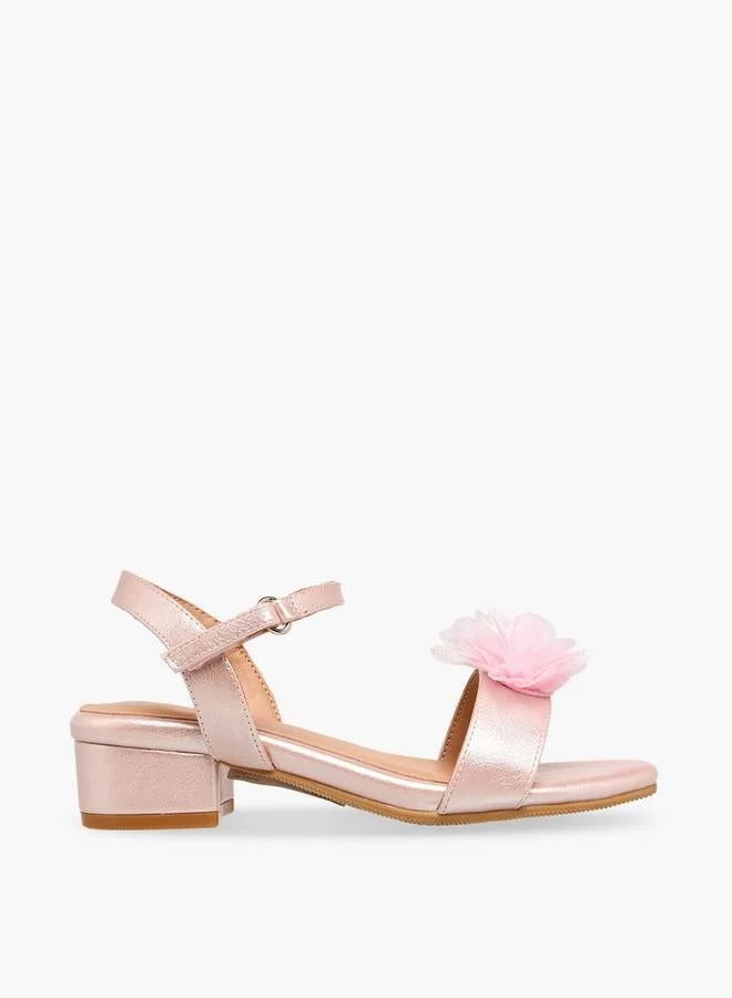 سيليست Girls Block Heel Ankle Strap Sandals Ramadan Collection