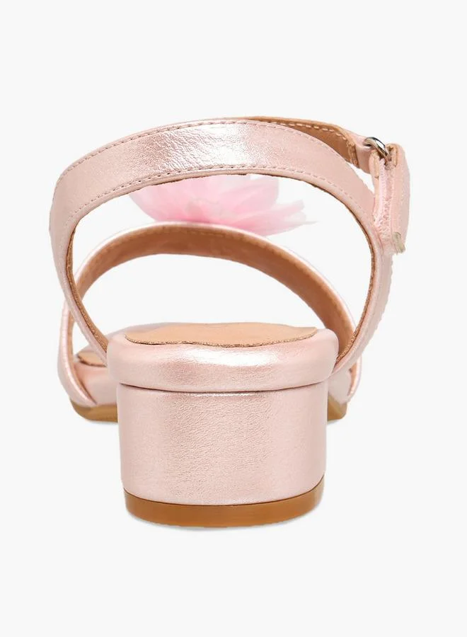 Celeste PINK Girls Block Heel Ankle Strap Sandals for Women | Best Price UAE
