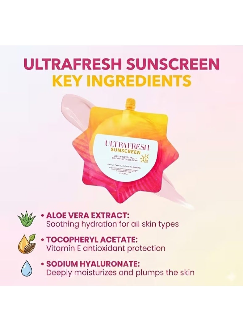 Hikari Skin Essentials Ultra Fresh Sunscreen SPF 50 - 50ml | Lightweight Face Sunblock | Broad Spectrum UV Protection | Non-Greasy Daily Sunscreen - Image 2