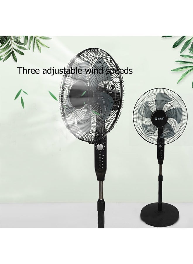 Monda - 16" Classic Stand Fan With Remote Stand/Fan With Remote Control , Pedestal Fans With 3 Modes, Efficient 60 W Motor For Better Cooling, Timer,5 Leaf Blades 70W FS-40 Black - Image 1