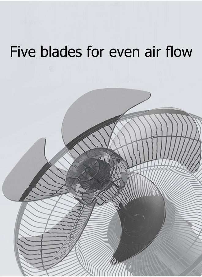 Monda 16" Classic Stand Fan With Remote Stand/Fan With Remote Control , Pedestal Fans With 3 Modes, Efficient 60 W Motor For Better Cooling, Timer,5 Leaf Blades 70W FS-40 Black  - Image 5