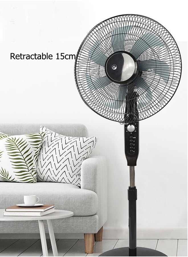 Monda 16" Classic Stand Fan With Remote Stand/Fan With Remote Control , Pedestal Fans With 3 Modes, Efficient 60 W Motor For Better Cooling, Timer,5 Leaf Blades 70W FS-40 Black  - Image 4