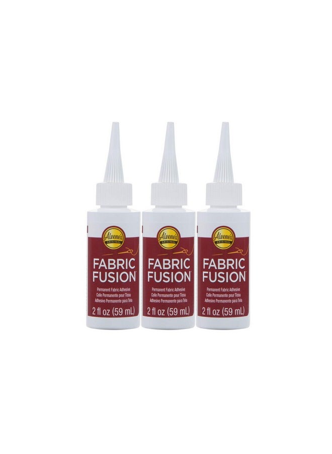 Aleene's Fusion Fabric Glue 2 Fl Oz 3 Pack Clear  - Image 1