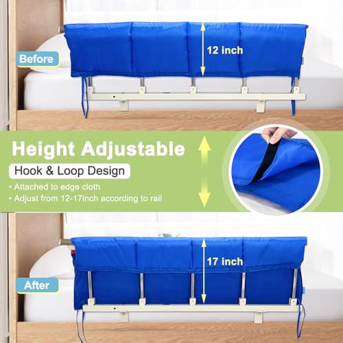 NEAUDE Bed Rail Padding Cushion for Hospital Bed Rail Pads Protector Cover Bed Barrier for Adults Elderly Safety Guard Railing Bumper Medical Foam Crib Padding Bed Side Rails Covers - 1 PCS - Image 3