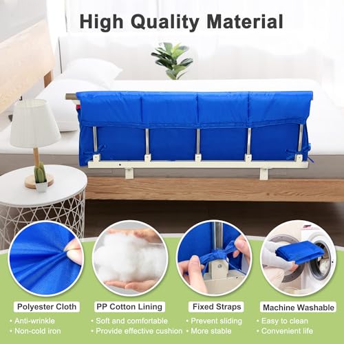 NEAUDE Bed Rail Padding Cushion for Hospital Bed Rail Pads Protector Cover Bed Barrier for Adults Elderly Safety Guard Railing Bumper Medical Foam Crib Padding Bed Side Rails Covers - 1 PCS - Image 4