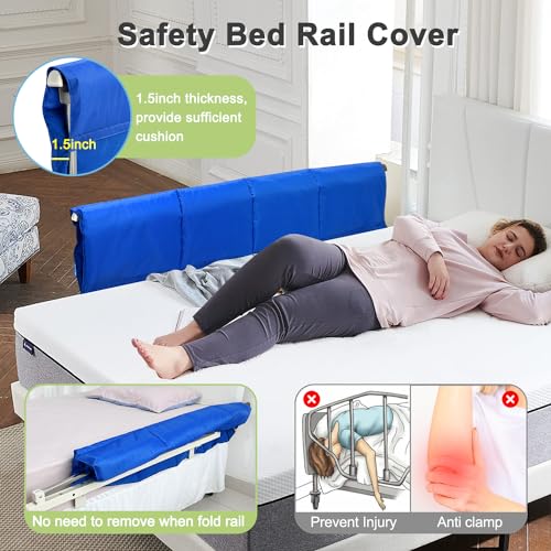 NEAUDE Bed Rail Padding Cushion for Hospital Bed Rail Pads Protector Cover Bed Barrier for Adults Elderly Safety Guard Railing Bumper Medical Foam Crib Padding Bed Side Rails Covers - 1 PCS - Image 5
