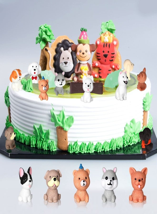 Marsui 40 Pcs Mini Dog Figurines Toy Realistic Little Puppy Figures Educational Dog Animals Toys Miniature Mini Glow in The Dark Resin Animals for Birthday Christmas Easter Cake Topper Decor (Cute) - Image 2
