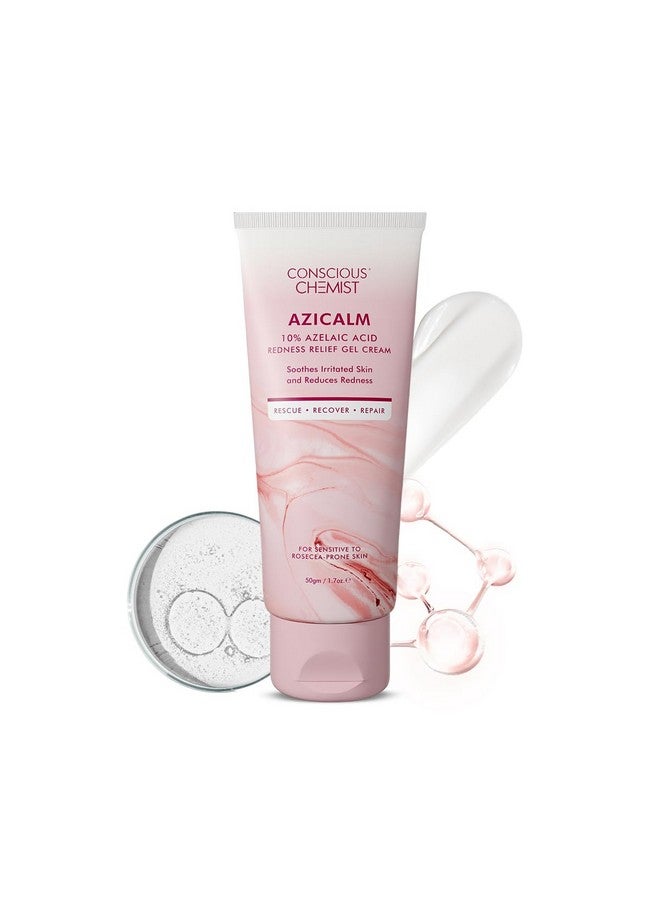 CONSCIOUS CHEMIST كريم حمض الأزيليك 10% من كونشس كيميست® | 50 جرام | كريم للوجه للرجال والنساء، مرطب للبشرة المعرضة لحب الشباب، تخفيف الاحمرار، تهدئة التهيج والالتهاب، لجميع أنواع البشرة - أزيكاليم - Image 1