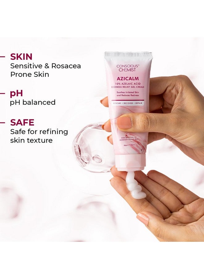 CONSCIOUS CHEMIST كريم حمض الأزيليك 10% من كونشس كيميست® | 50 جرام | كريم للوجه للرجال والنساء، مرطب للبشرة المعرضة لحب الشباب، تخفيف الاحمرار، تهدئة التهيج والالتهاب، لجميع أنواع البشرة - أزيكاليم - Image 5