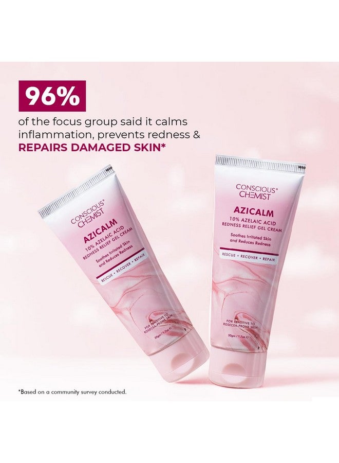 CONSCIOUS CHEMIST كريم حمض الأزيليك 10% من كونشس كيميست® | 50 جرام | كريم للوجه للرجال والنساء، مرطب للبشرة المعرضة لحب الشباب، تخفيف الاحمرار، تهدئة التهيج والالتهاب، لجميع أنواع البشرة - أزيكاليم - Image 2