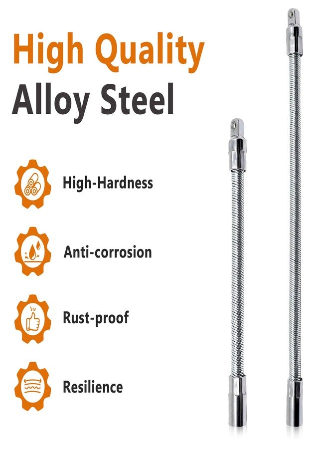 بنليود مجموعة قضيب تمديد مرن مقاس 1/4 بوصة من BENLIUDH، مقبض محرك تمديد المقبس المرن، قطعتان (6 بوصات، 8 بوصات) - Image 4