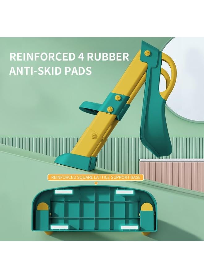 Toddler Potty Training Toilet Seat with Ladder & Handles – Blue/Yellow - Image 3