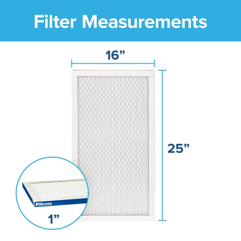 Filtrete 16x25x1 AC Furnace Air Filter, MERV 13, MPR 2200, Elite Allergen, Bacteria & Virus Filter, 3-Month Pleated 1-Inch Electrostatic Air Cleaning Filter, 2-Pack (Actual Size 15.69x24.69x0.78 in) - Image 2